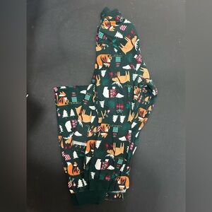 The Children’s Place Women’s Pajama Set Size XL Green Fox & Reindeer